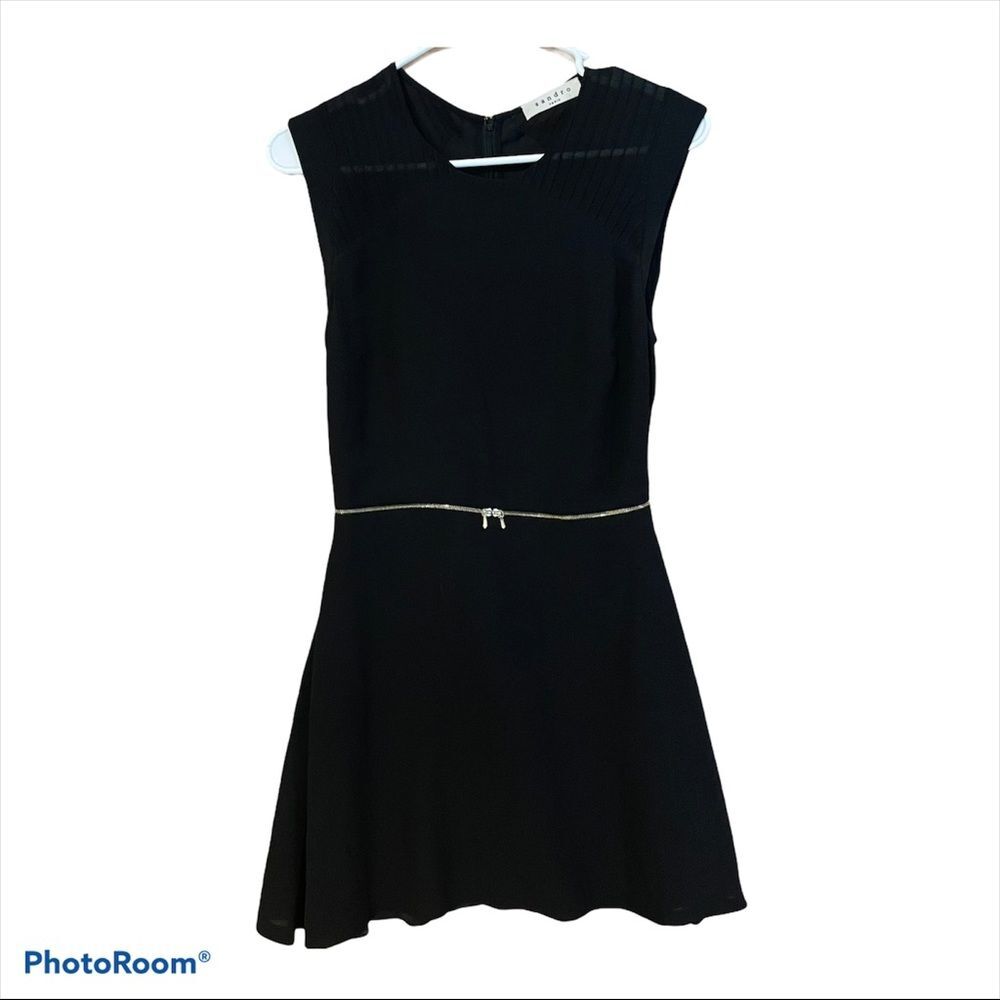 Sandro Paris LBD womens Sz 1 Little Black Dress